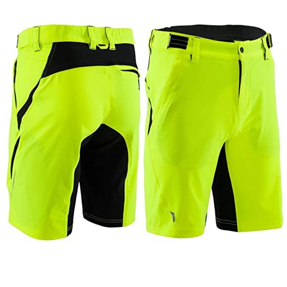 Silvini Mens ELVO Cycling Shorts Neon Yellow Mountain Bike Lightweight NEW
